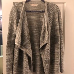 Loft: Grey open front cozy sweater